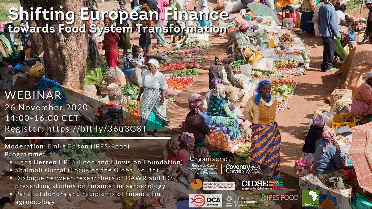 Shifting European Finance towards Food Systems Tranformation: A Webinar