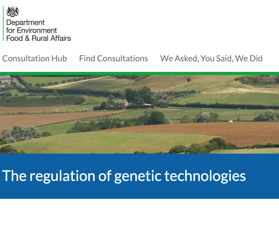 Short statement on Defra ‘gene technology’ consultation